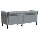 Sofa Lysegrå 182,5 x 74,5 x 74,5 cm Polyester