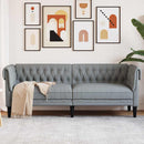 Sofa Lysegrå 201,5 x 74,5 x 74,5 cm Polyester