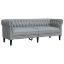 Sofa Lysegrå 201,5 x 74,5 x 74,5 cm Polyester
