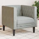 Sofa Lysegrå 74,5 x 71 x 70,5 cm Fløjl