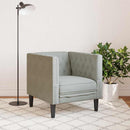 Sofa Lysegrå 74,5 x 71 x 70,5 cm Fløjl