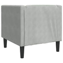 Sofa Lysegrå 74,5 x 71 x 70,5 cm Fløjl
