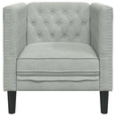 Sofa Lysegrå 74,5 x 71 x 70,5 cm Fløjl