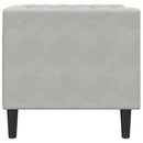 Sofa Lysegrå 74,5 x 71 x 70,5 cm Fløjl