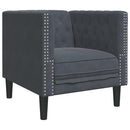 Sofa Mørkegrå 74,5 x 71 x 70,5 cm Fløjl