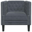 Sofa Mørkegrå 74,5 x 71 x 70,5 cm Fløjl