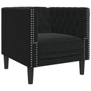 Sofa Sort 74,5 x 71 x 70,5 cm Fløjl