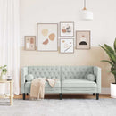 Sofa Lysegrå 174 x 74,5 x 70,5 cm Fløjl