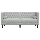Sofa Lysegrå 174 x 74,5 x 70,5 cm Fløjl