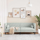 Sofa Lysegrå 194 x 74,5 x 70,5 cm Fløjl