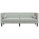 Sofa Lysegrå 194 x 74,5 x 70,5 cm Fløjl