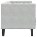 Sofa Lysegrå 194 x 74,5 x 70,5 cm Fløjl