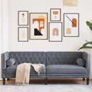 Sofa Mørkegrå 194 x 74,5 x 70,5 cm Fløjl