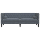 Sofa Mørkegrå 194 x 74,5 x 70,5 cm Fløjl