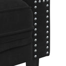 Sofa Sort 194 x 74,5 x 70,5 cm Fløjl