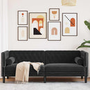 Sofa Sort 194 x 74,5 x 70,5 cm Fløjl
