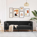 Sofa Sort 194 x 74,5 x 70,5 cm Fløjl
