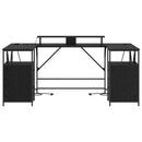 Bord med skuffe Sort eg 182 x 101 x 87,5 cm Konstrueret træ