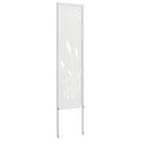 Have privatliv skærm Fretwork Hvid 32 x 140 cm Koldvalset stål