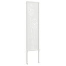 Have privatliv skærm Fretwork Hvid 32 x 140 cm Koldvalset stål