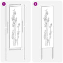 Have privatliv skærm Blomstret Hvid 32 x 140 cm Koldvalset stål