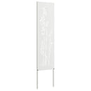 Have privatliv skærm Blomstret Hvid 32 x 140 cm Koldvalset stål