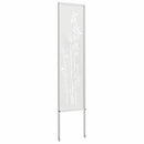 Have privatliv skærm Blomstret Hvid 32 x 140 cm Koldvalset stål