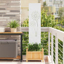 Have privatliv skærm Fretwork Hvid 32 x 140 cm Koldvalset stål