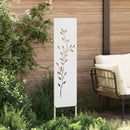 Have privatliv skærm Blomstret Hvid 32 x 140 cm Koldvalset stål