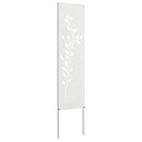 Have privatliv skærm Blomstret Hvid 32 x 140 cm Koldvalset stål