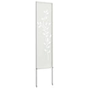 Have privatliv skærm Blomstret Hvid 32 x 140 cm Koldvalset stål