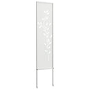 Have privatliv skærm Blomstret Hvid 32 x 140 cm Koldvalset stål