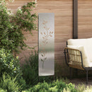 Have privatliv skærm Blomstret Sølv 32 x 140 cm Rustfrit stål