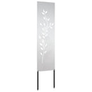 Have privatliv skærm Blomstret Sølv 32 x 140 cm Rustfrit stål