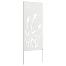 Have privatliv skærm Fretwork Hvid 50 x 140 cm Koldvalset stål