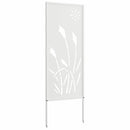 Have privatliv skærm Fretwork Hvid 50 x 140 cm Koldvalset stål