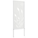 Have privatliv skærm Fretwork Hvid 50 x 140 cm Koldvalset stål