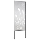 Have privatliv skærm Fretwork Sølv 50 x 140 cm Rustfrit stål