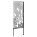 Have privatliv skærm Fretwork Sølv 50 x 140 cm Rustfrit stål