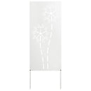 Have privatliv skærm Fretwork Hvid 50 x 140 cm Koldvalset stål