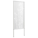 Have privatliv skærm Blomstret Hvid 50 x 140 cm Koldvalset stål
