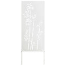 Have privatliv skærm Blomstret Hvid 50 x 140 cm Koldvalset stål