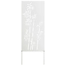 Have privatliv skærm Blomstret Hvid 50 x 140 cm Koldvalset stål