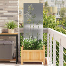 Have privatliv skærm Blomstret Sølv 50 x 140 cm Rustfrit stål