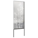Have privatliv skærm Blomstret Sølv 50 x 140 cm Rustfrit stål