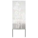 Have privatliv skærm Blomstret Sølv 50 x 140 cm Rustfrit stål