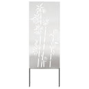 Have privatliv skærm Blomstret Sølv 50 x 140 cm Rustfrit stål