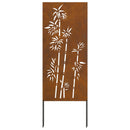 Have privatliv skærm Blomstret Rusten 50 x 140 cm Cortenstål