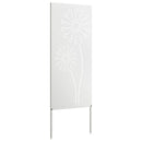 Have privatliv skærm Fretwork Hvid 50 x 140 cm Koldvalset stål