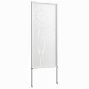 Have privatliv skærm Fretwork Hvid 50 x 140 cm Koldvalset stål